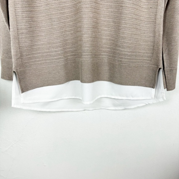 Hilary Radley Mocha V-Neck Sweater Sz M - Picture 7 of 9